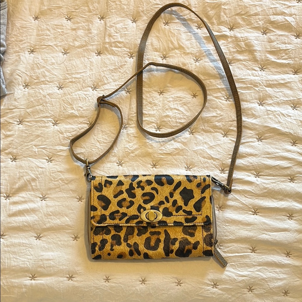 NWOT Leopard Crossbody Bag,